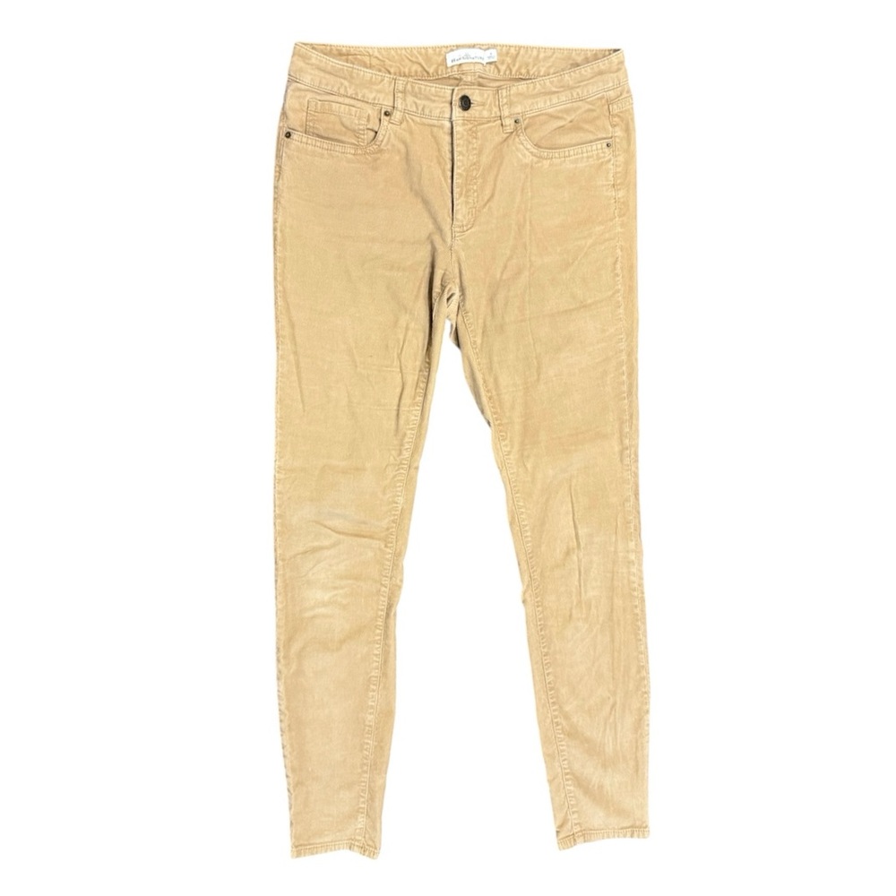 L.L. Bean Signature | Women’s Tan Corduroy Skinny Leg Ankle Pants Size 6